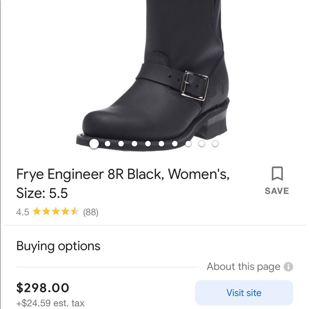 Frye Vicky Engineer black boot (like new)